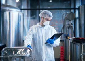 Air compressor for food industry and beverage industry